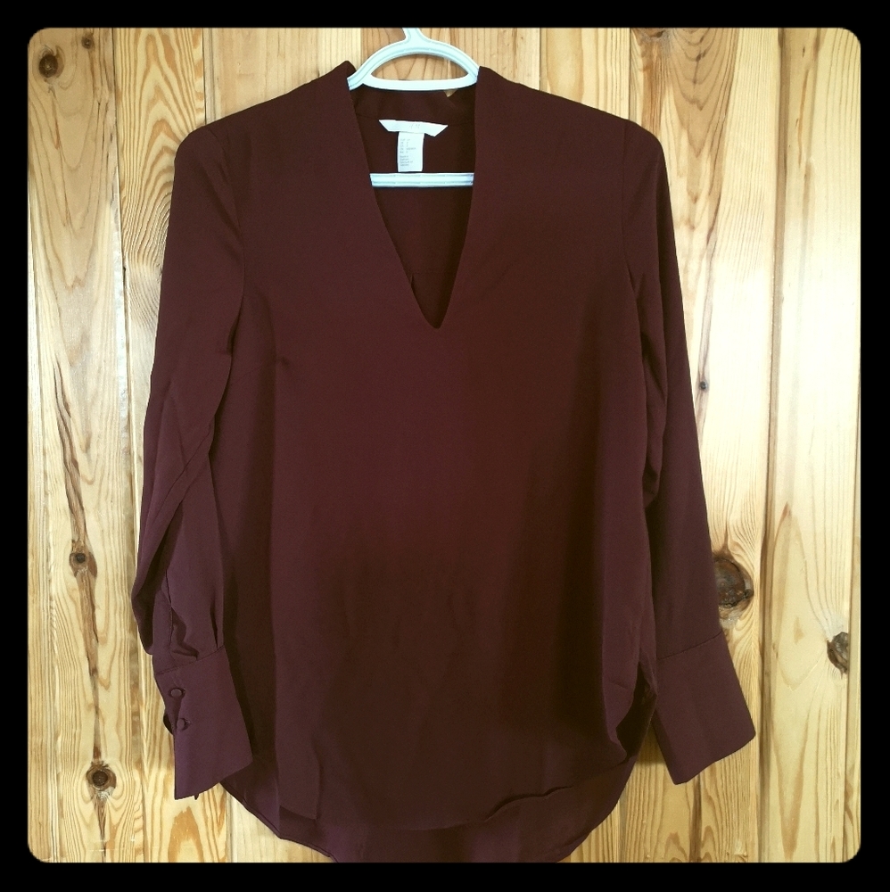 H&M Burgundy blouse